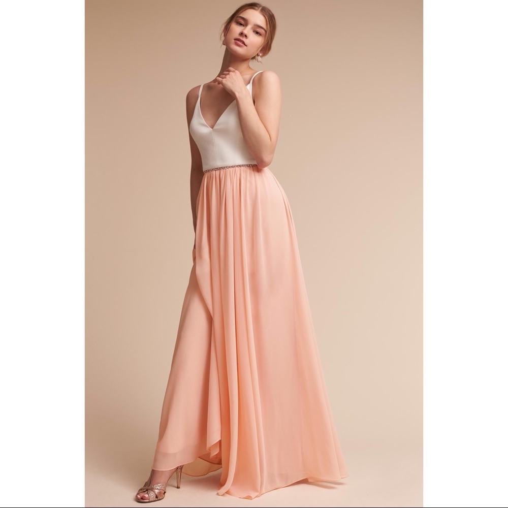 BHLDN Karlie Blush Pink Chiffon Maxi Dress Size 4